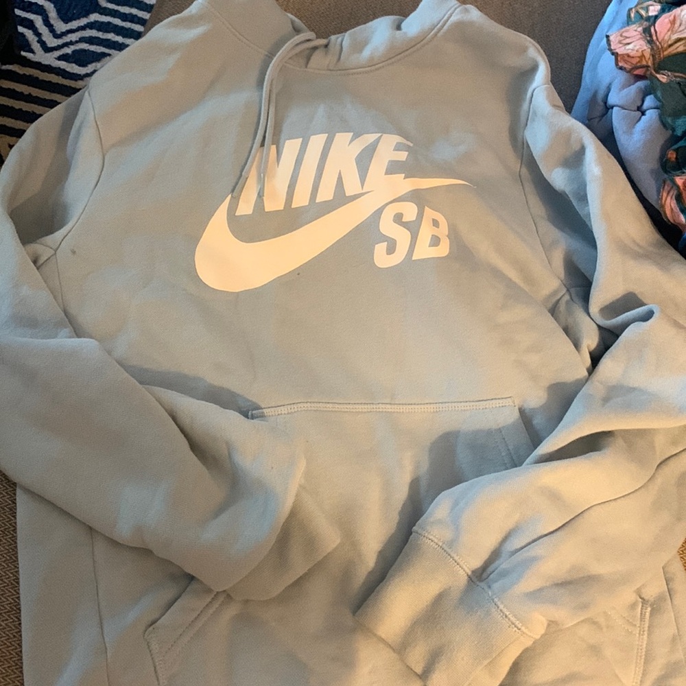 Nike light blue sweatshirt